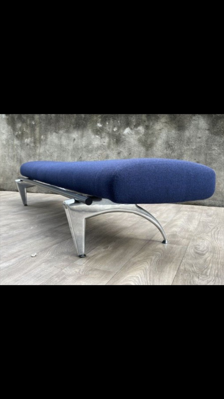 MOROSO leren bank/sofa diep donkerblauw 4 personen, Ophalen, Minder dan 75 cm, Zo goed als nieuw, Moroso