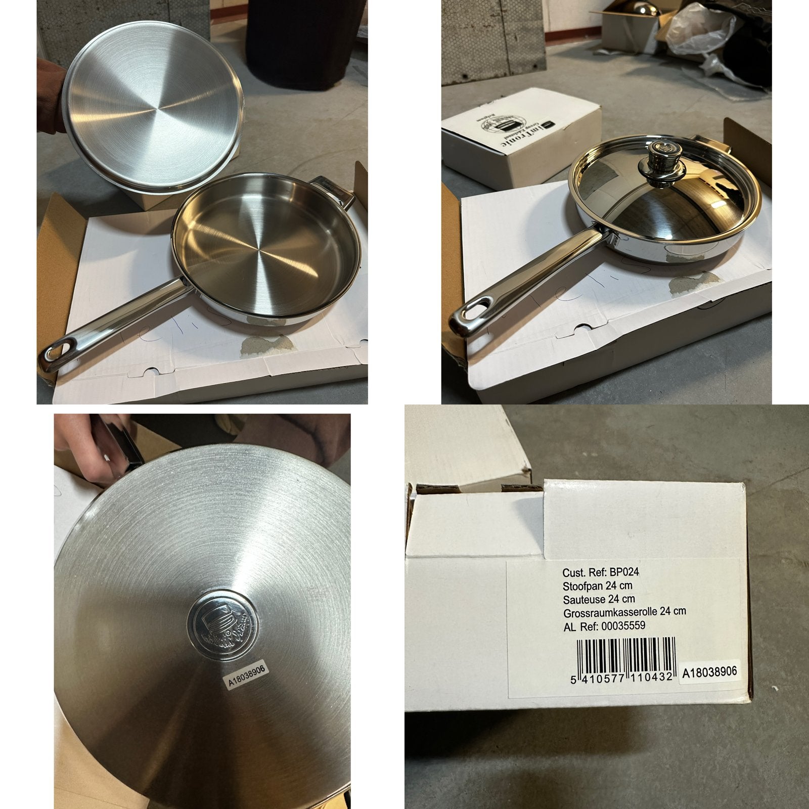 HWG en SIMTRONIC Pannenset - RVS Kookgerei, Met deksel, Nieuw, Pannenset, Ophalen of Verzenden