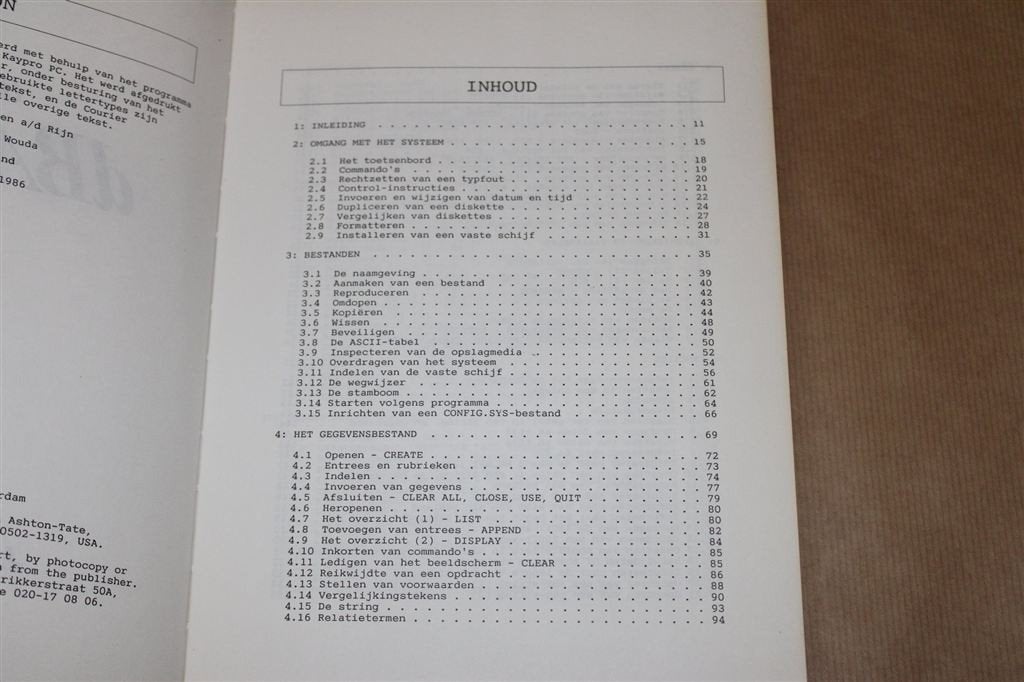 Handleiding dBase III. 1986. Databse management., Boeken, Informatica en Computer, Ophalen of Verzenden, Gelezen, Internet of Webdesign