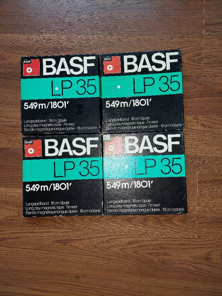 4 bandrecorderbanden Basf LP35, Audio, Tv en Foto, Bandrecorders, Ophalen, Onderdeel