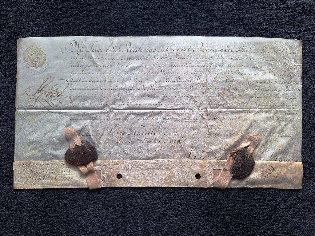 1805 Manuscript (vellum) Schagen, Verzenden, Brief