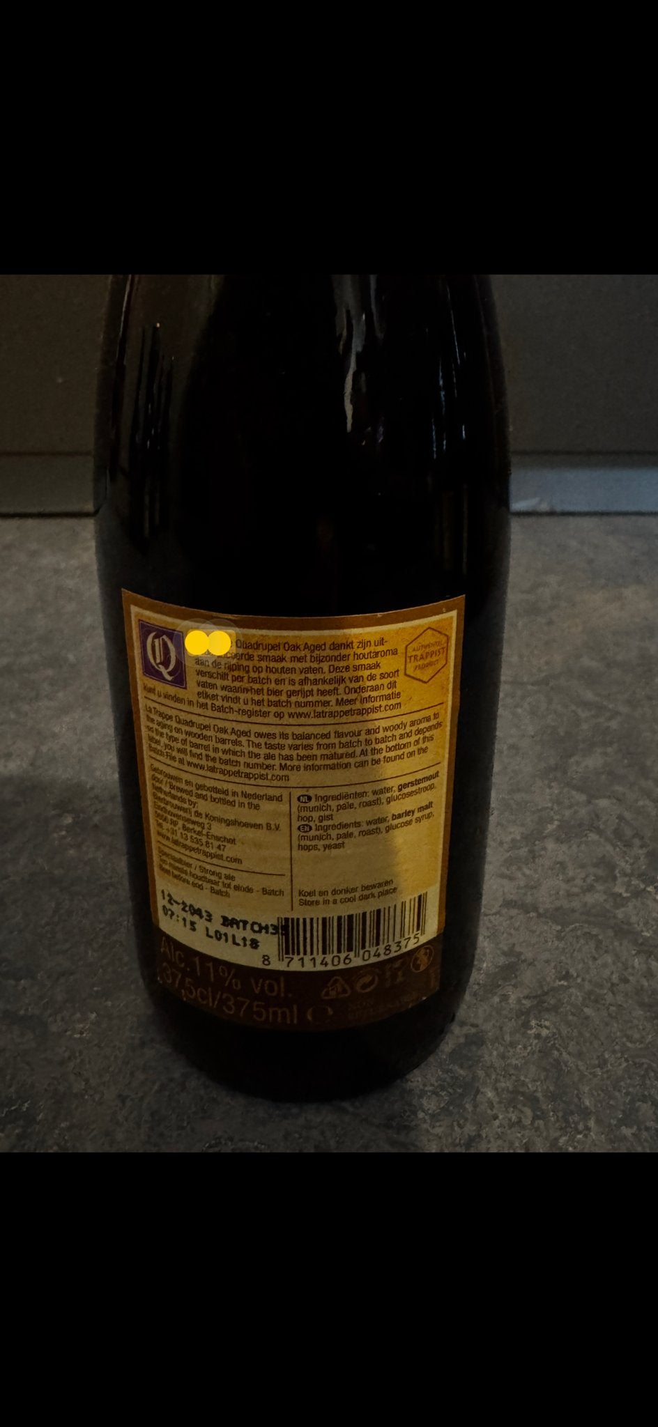 La Trappe Trappist Oak Aged Batch 23, Ophalen of Verzenden, Zo goed als nieuw, Overige typen