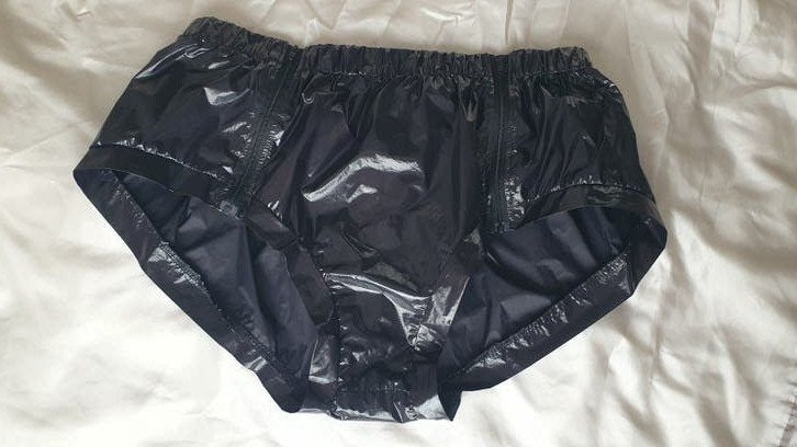 Pvc, plastic slip, kinky, fetish, Ophalen, Maat 48/50 (M), Blauw