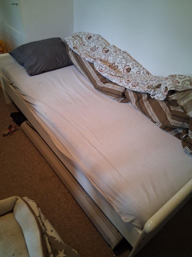 1 persoons bed 90 x 200, Ophalen, Gebruikt, 90 cm, Eenpersoons