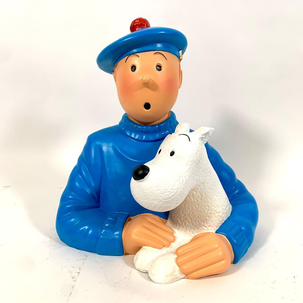 XL Buste 43cm Kuifje Tintin The Black Island Scotland Boddy, Ophalen, Kuifje, Zo goed als nieuw, Beeldje of Figuurtje