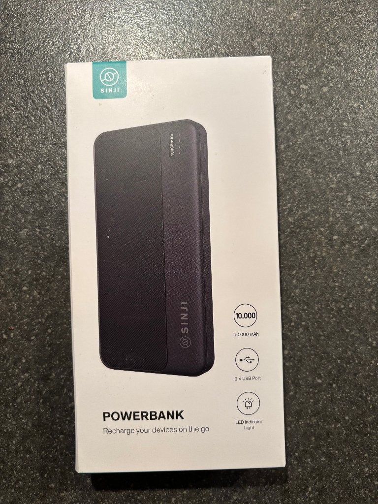 nieuwe 10.000mah powerbank dual usb, Ophalen of Verzenden, Nieuw, SINJI