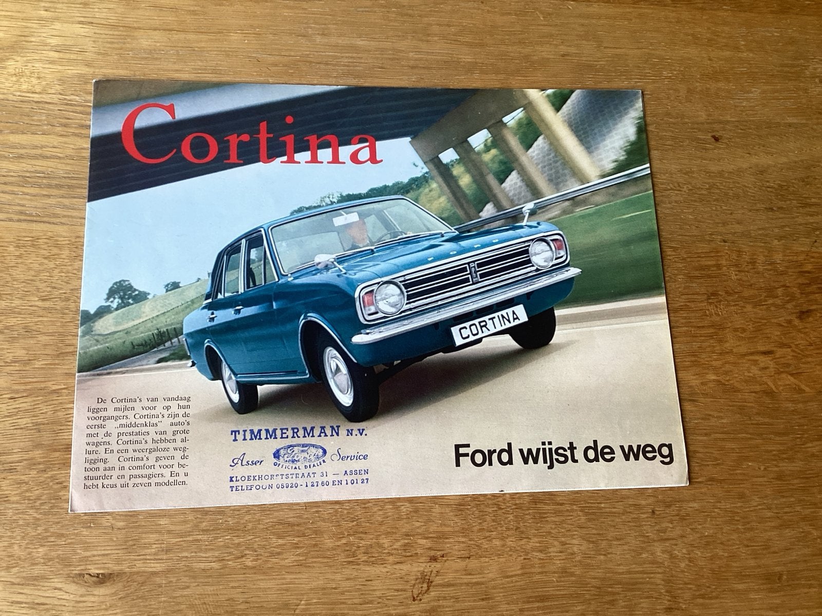 Ford Cortina brochure uit 1968 - Origineel, Ophalen of Verzenden, Gelezen, Ford
