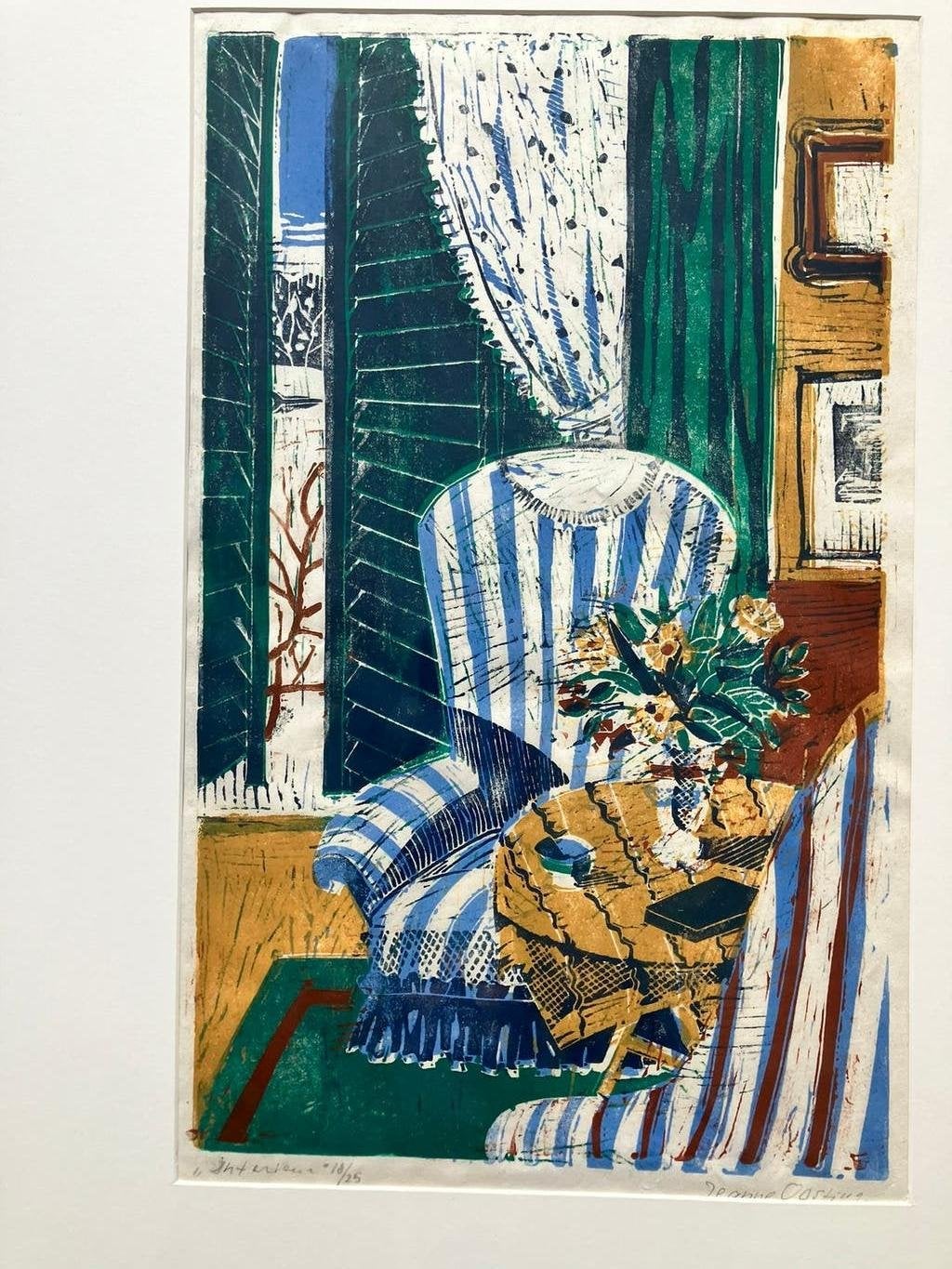 Jeanne Bieruma Oosting, Interieur 18/25, Ophalen, Achter glas, Stilleven