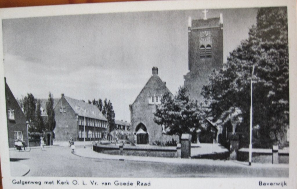 Onze Lieve vrouwe kerk van Goede Raad in Beverwijk, Verzenden, 1940 tot 1960, Ongelopen, Noord-Holland