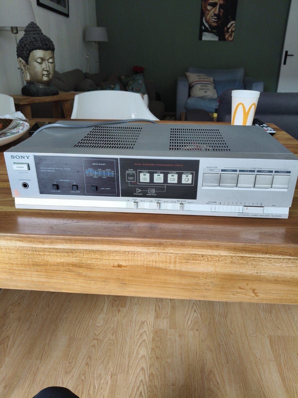 Sony TA-AX205 Stereo Versterker - Vintage Audio, Ophalen