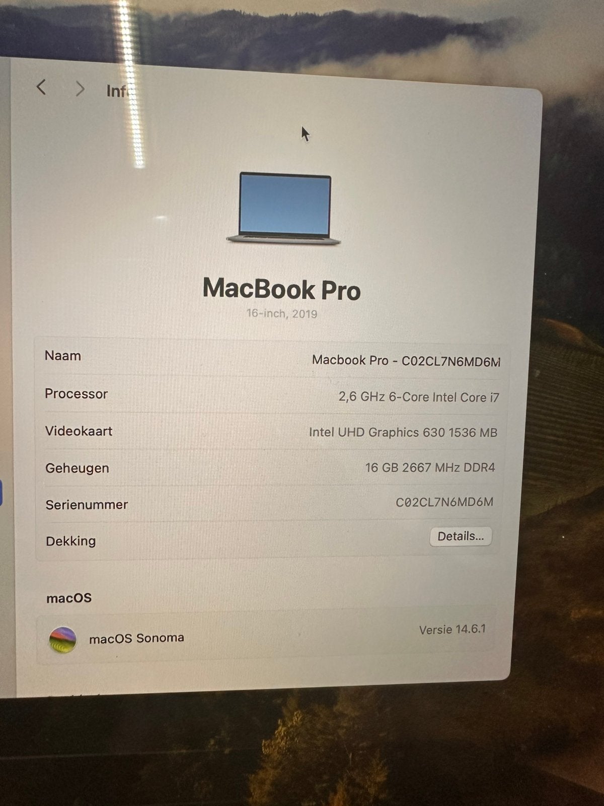 Macbook Pro 16 Inch Te Koop