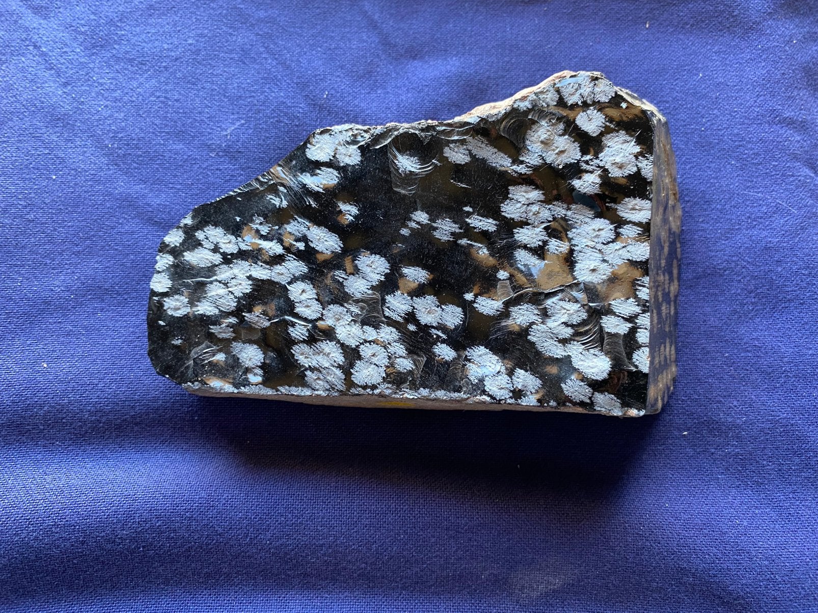 Mega brok sneeuwvlok obsidiaan., Ophalen of Verzenden, Mineraal