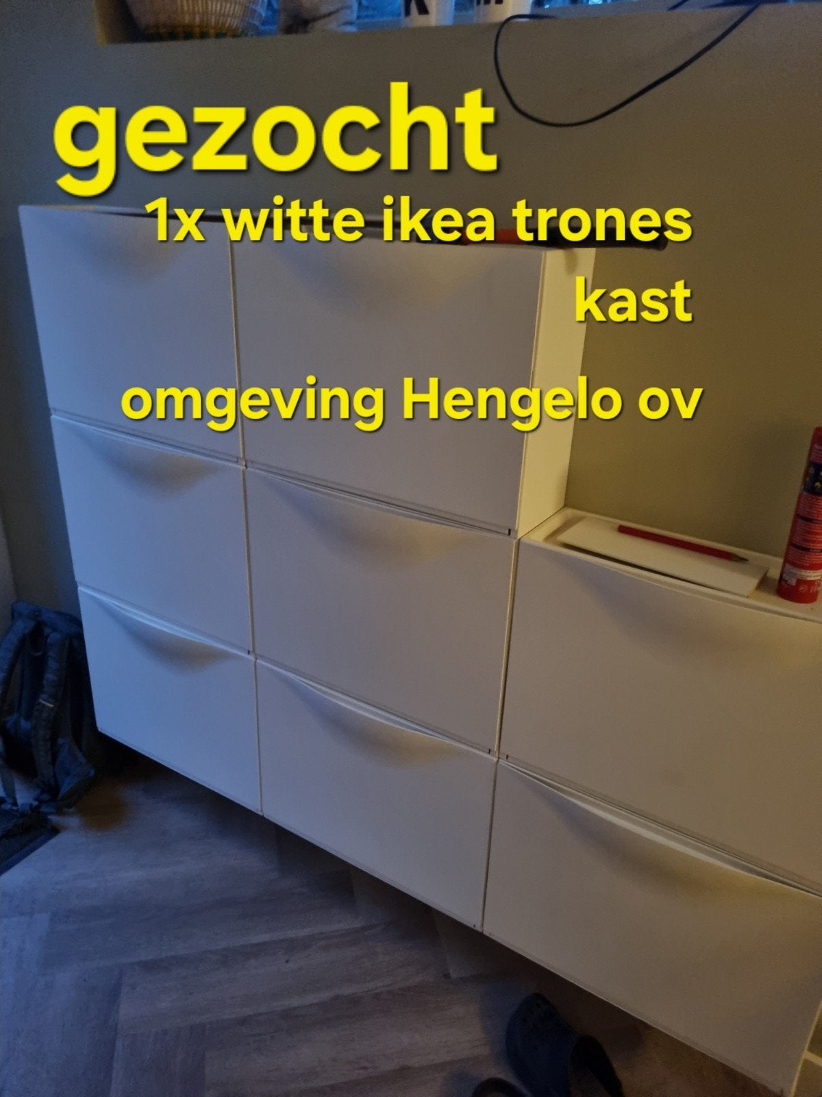 Gezocht ikea trones schoenenkast, Ophalen