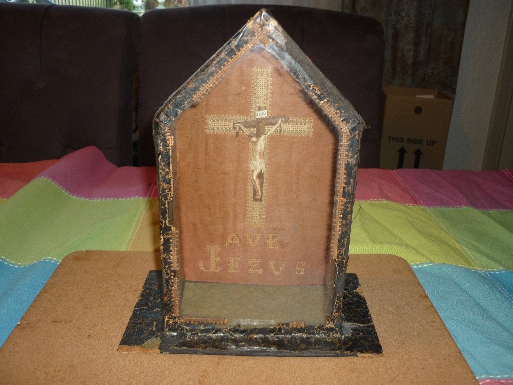 Antieke kloosterkerk gemaakt door nonnen rond 1900, Antiek en Kunst, Ophalen of Verzenden