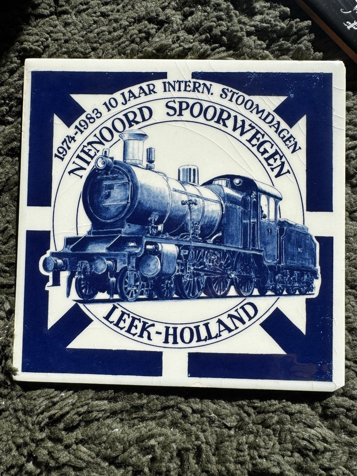 Drie unieke decoratieve tegeltjes: Stoomtrein, Stoomfestival, Ophalen of Verzenden