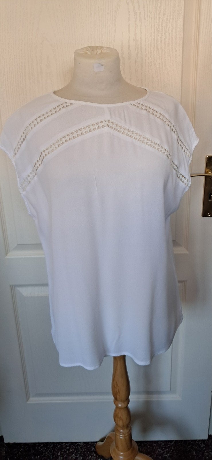 Expresso Blouse Maat 38 - Spierwit met Kantstroken, Maat 38/40 (M), Expresso, Wit, Onbekend