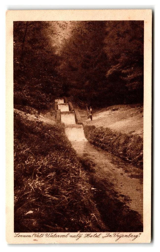 Loenen, Waterval nabij Hotel "De Vrijenberg", Verzenden, 1940 tot 1960, Ongelopen, Gelderland
