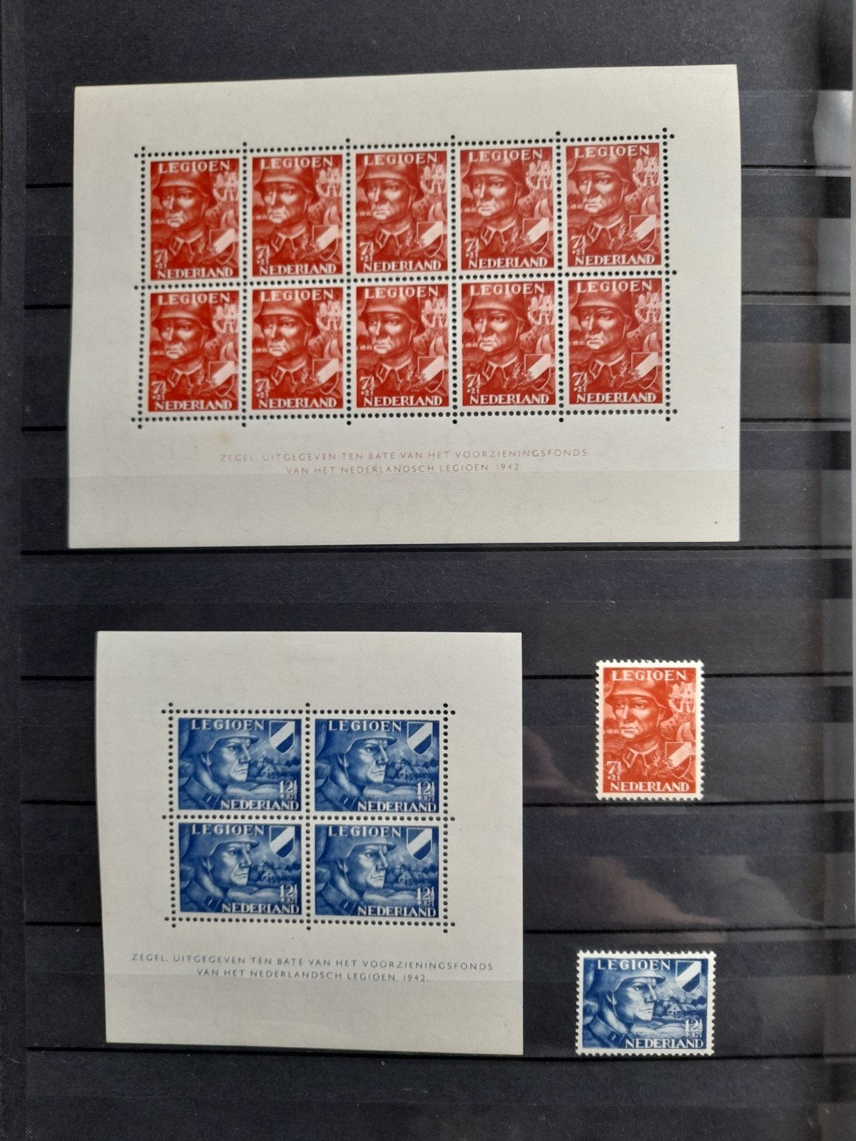 legioenblokjes 1942 ongebruikt, Ophalen of Verzenden