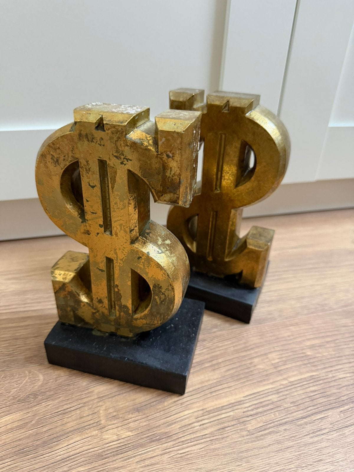 Boekensteun dollar teken goud zwart, Ophalen, Nieuw
