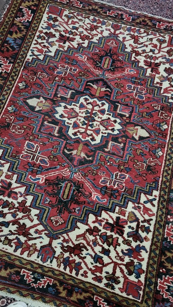 Antieke PERZISCHE kleed ~ 194x142cm _ HANDWERK, Ophalen, Vintage Retro Trendy, Gebruikt, 100 tot 150 cm