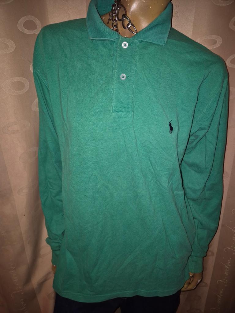 Ralph Lauren Polo Shirt Lange Mouwen Groen Maat L, Kleding | Heren, T-shirts, Maat 52/54 (L), Ralph Lauren, Ophalen of Verzenden