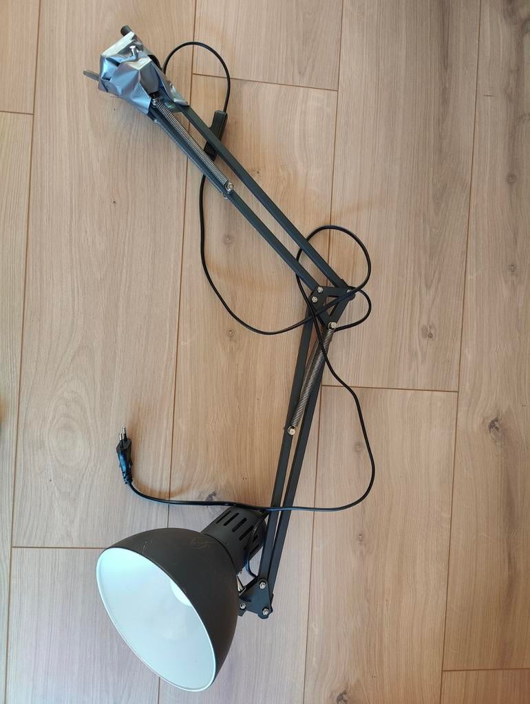 Tertial IKEA bureaulamp - Zwart, verstelbaar, Huis en Inrichting, Ophalen, Gebruikt, Metaal, Modern, Industrieel