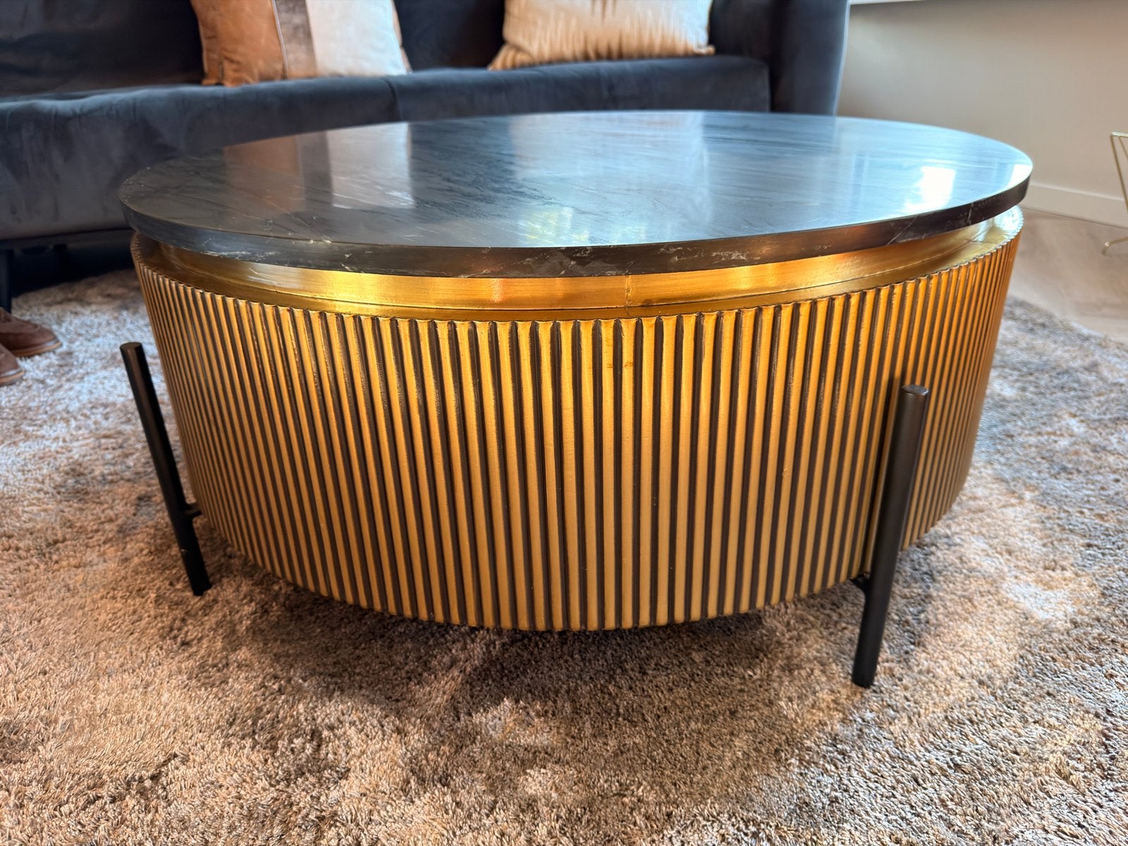 Salontafel Ironville Richmond Interiors, Huis en Inrichting, Ophalen, 50 – 75, 100 tot 150 cm, Rond