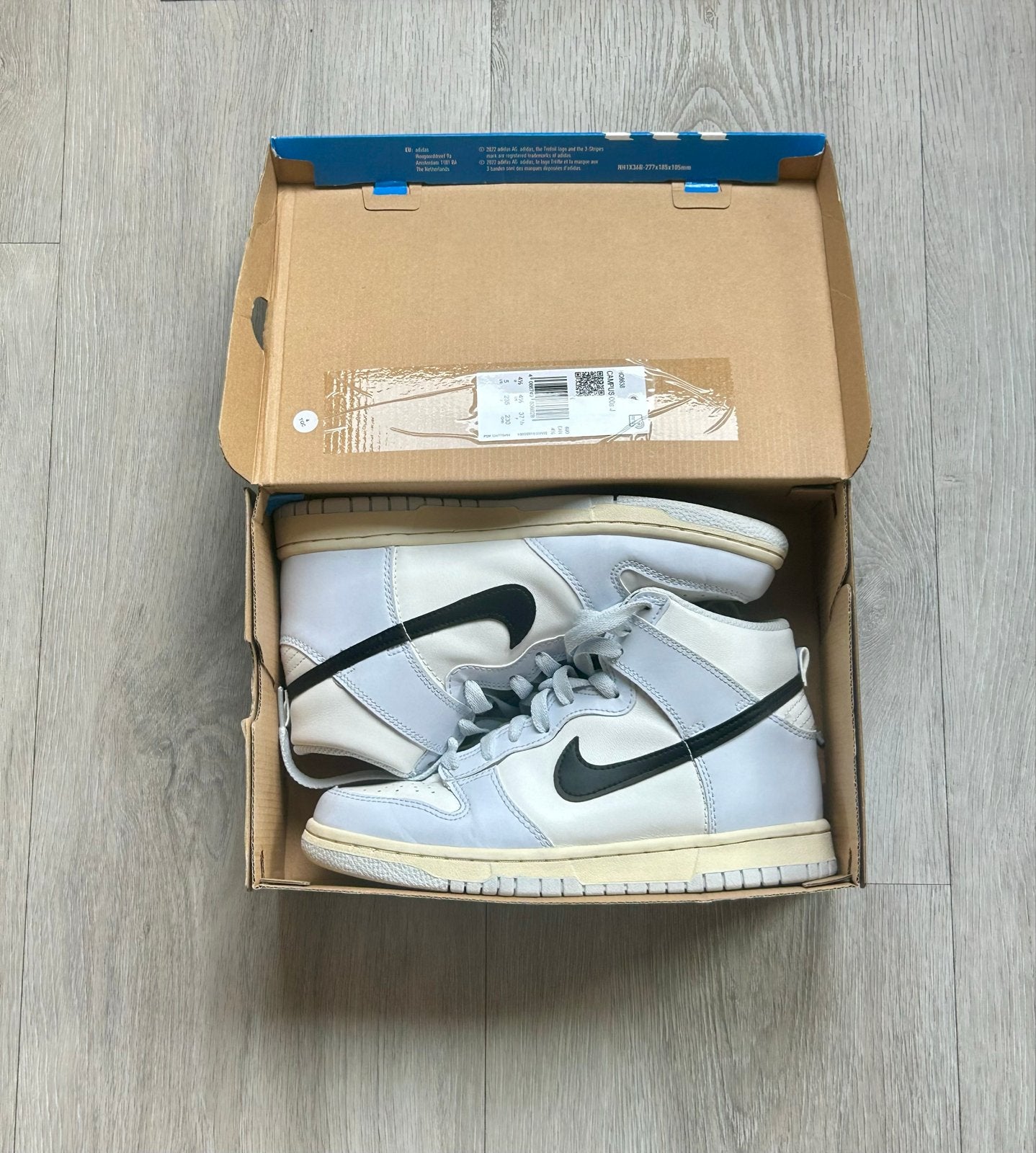 Nike Dunk High 'Football Grey' - Maat 38, Ophalen of Verzenden, Grijs, Sneakers of Gympen, Zo goed als nieuw