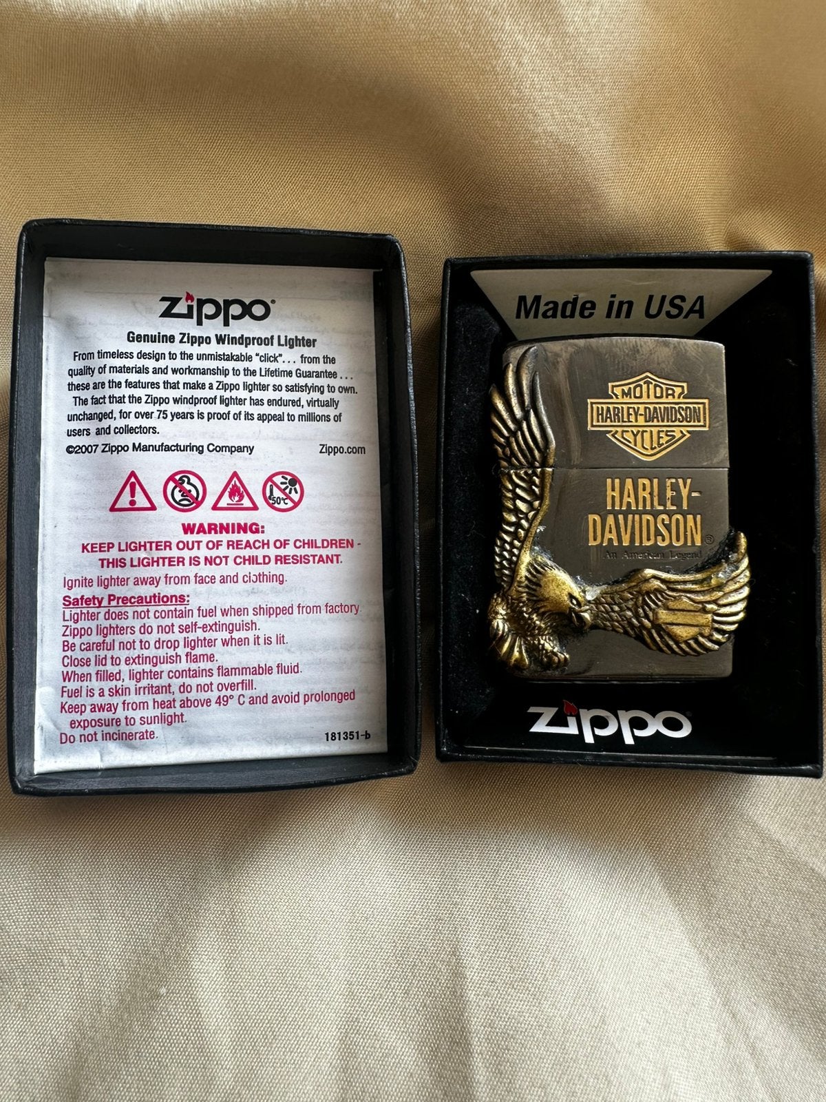 Unieke zippo oplage  harley davidson., Ophalen of Verzenden, Zo goed als nieuw, Aansteker
