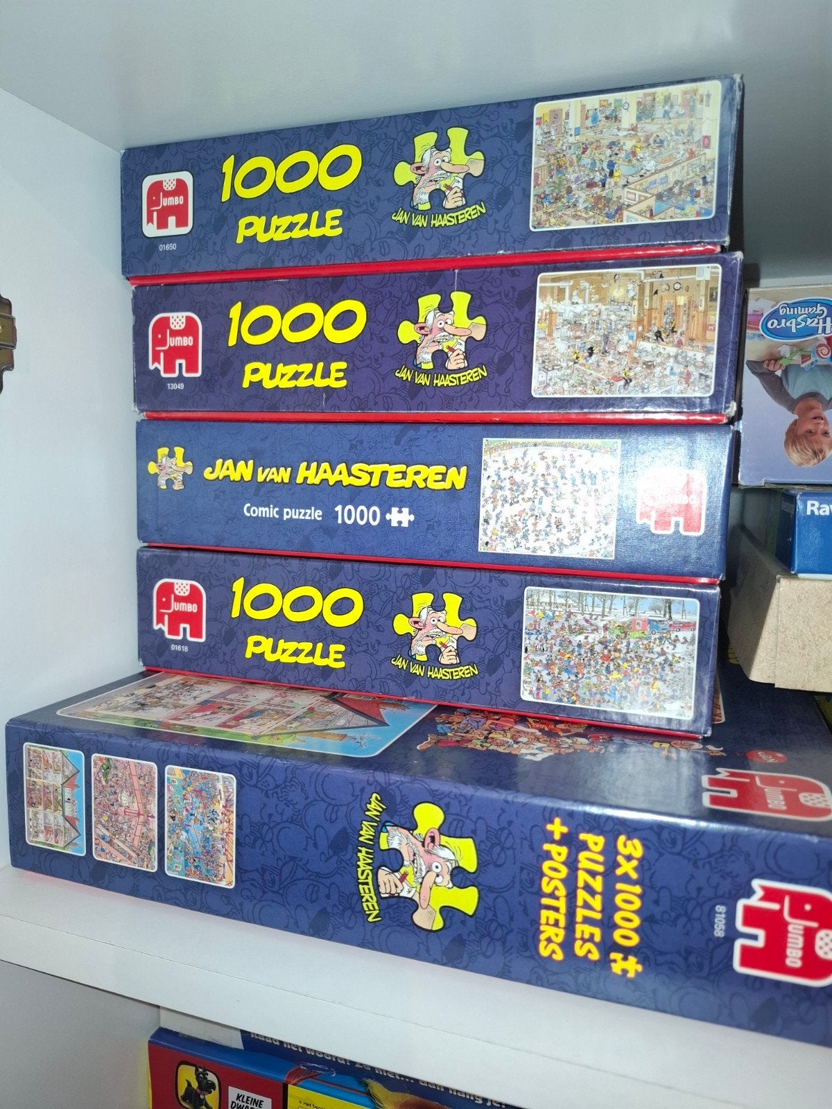 jan van haasteren puzzels, Hobby en Vrije tijd, Denksport en Puzzels, Ophalen of Verzenden, 500 t/m 1500 stukjes, Zo goed als nieuw