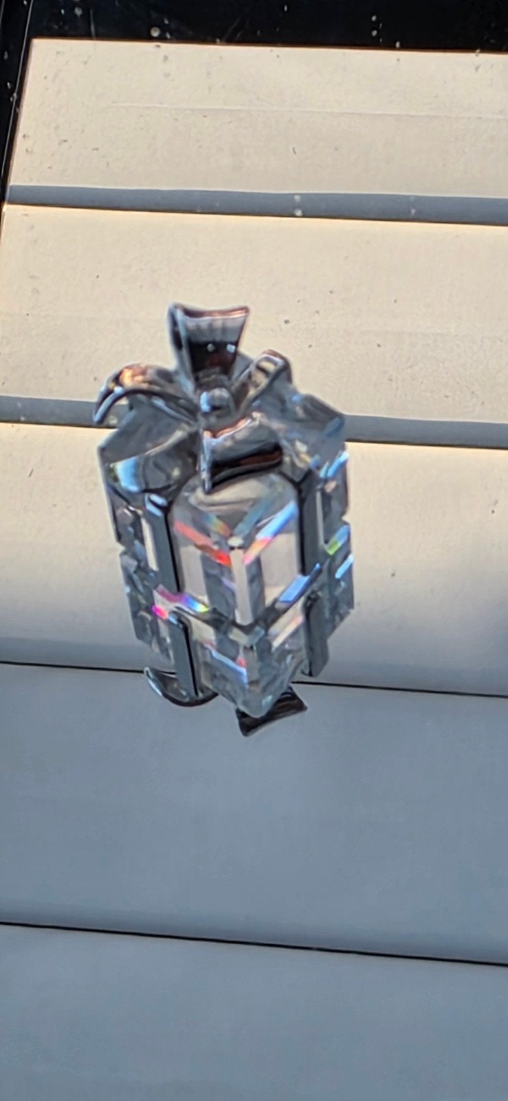 Swarovski Geschenk Kristal met Zilverkleurig Metaal, Ophalen, Zo goed als nieuw, Figuurtje