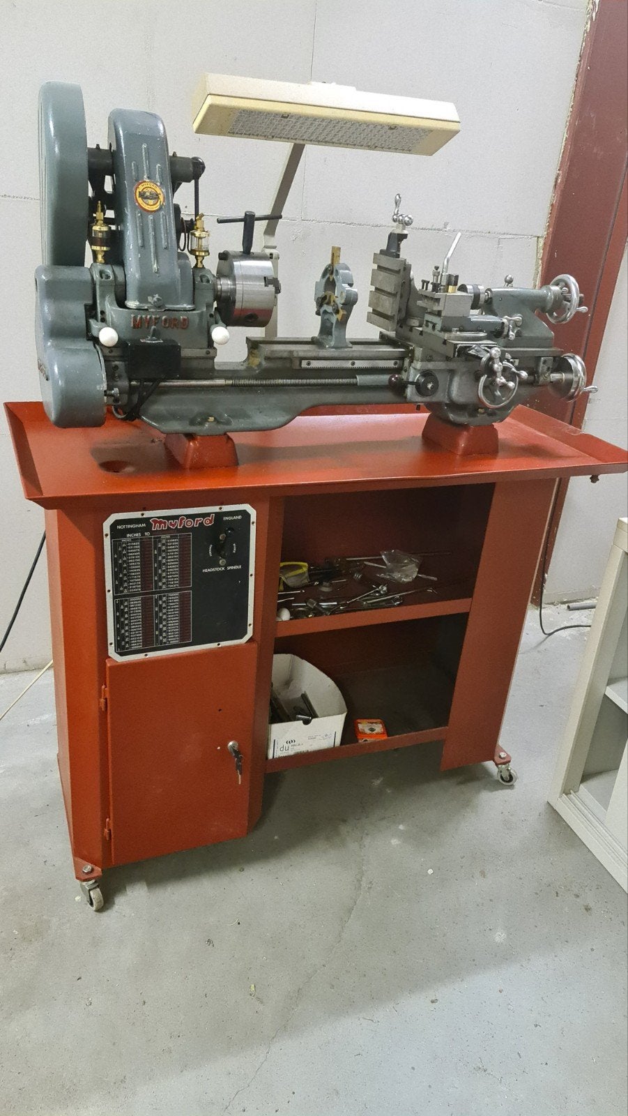 Myford draaibank met uitgebreide accessoires, Ophalen, Gebruikt