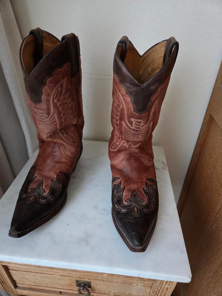 Cowboylaarzen Sancho heren maat 41/42, Ophalen of Verzenden, Zo goed als nieuw, Bruin, Boots