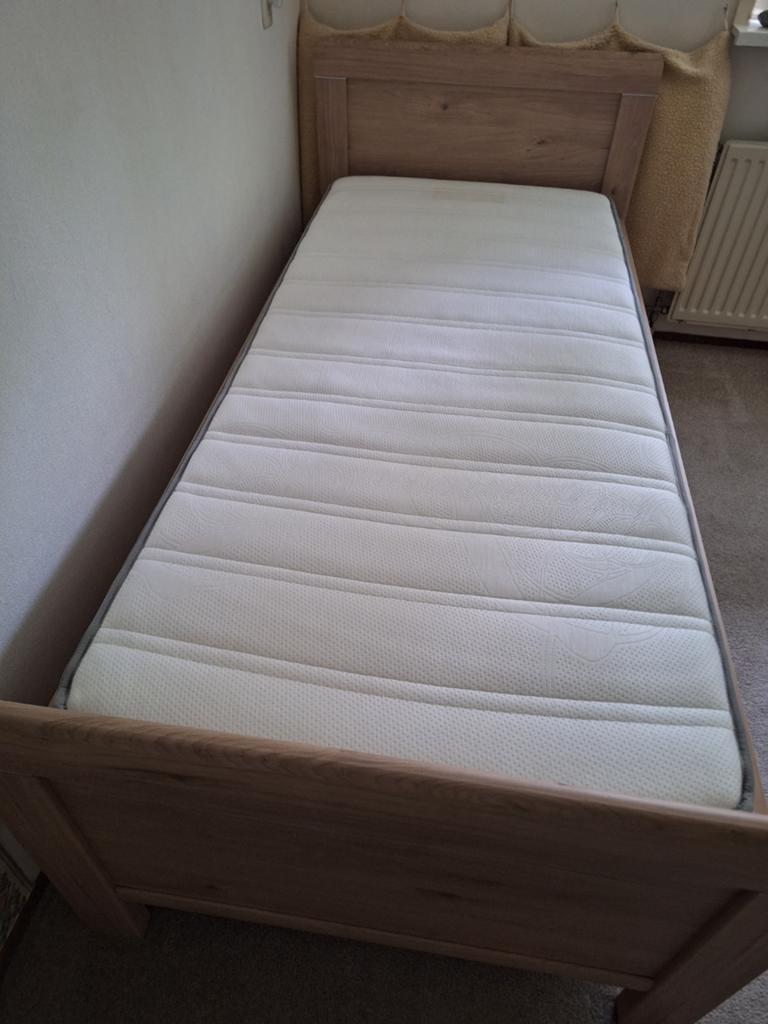 Beter Bed Platinum Pocket Deluxe  Gel Matras + BossFlex 600, Ophalen, 90 cm, Eenpersoons, Zo goed als nieuw