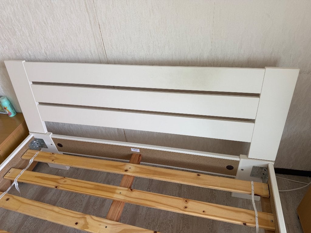 Bed 140x200, Ophalen, Gebruikt, Wit, 140 cm