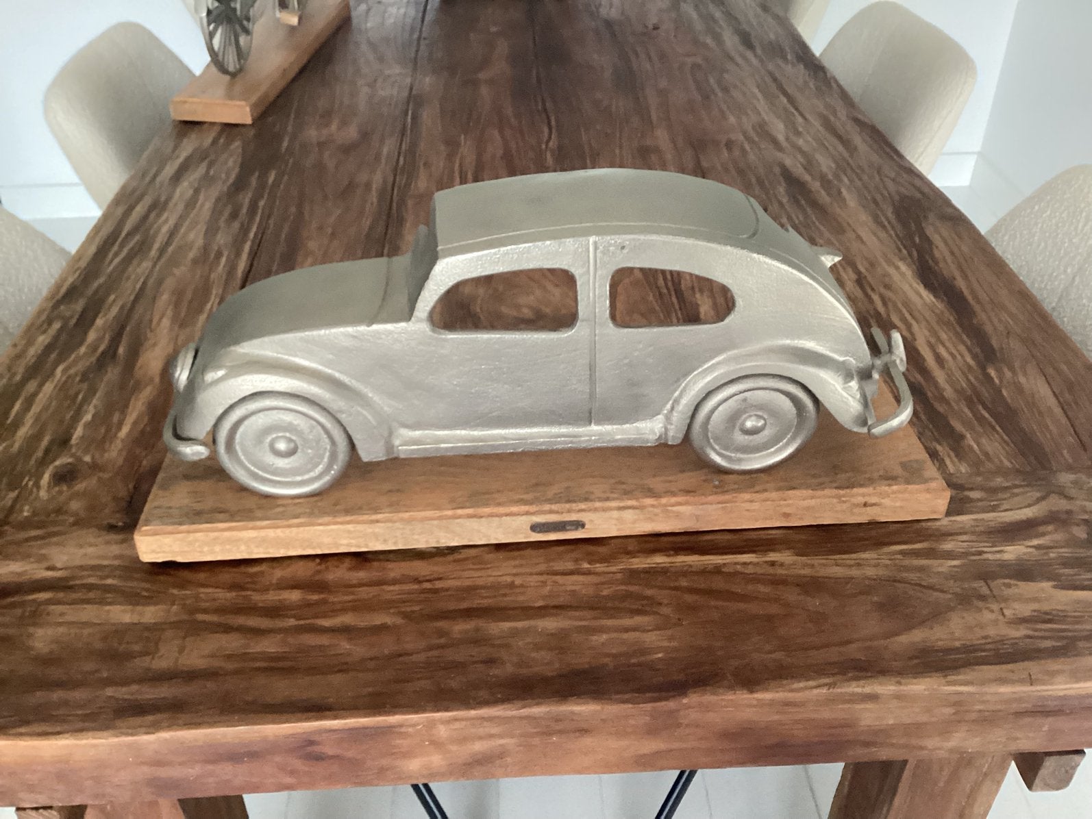 Mooie decoratieve chromen beeld van VW Kever Riviera Maison, Overige stijlen, Ophalen of Verzenden, Zo goed als nieuw, Metaal