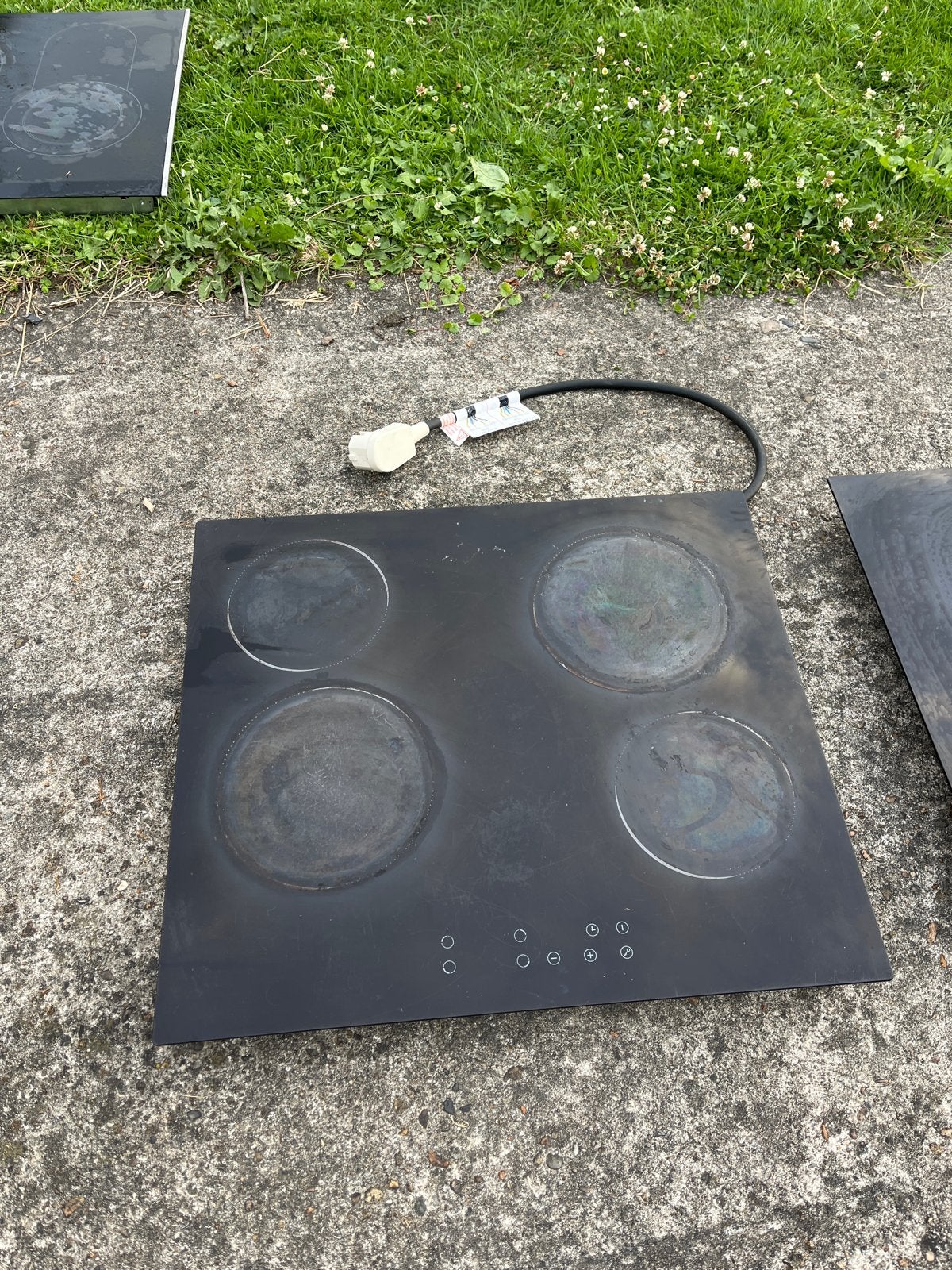 Gebruikte elektrische kookplaat baumatic - 59x52 cm, Ophalen, Gebruikt, 4 kookzones, Inbouw