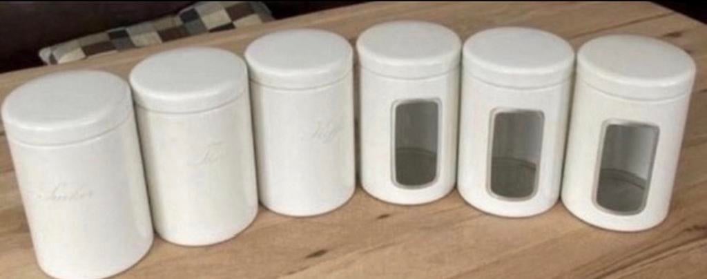 set van 6 brabantia bewaar blikken, Ophalen of Verzenden, Zo goed als nieuw