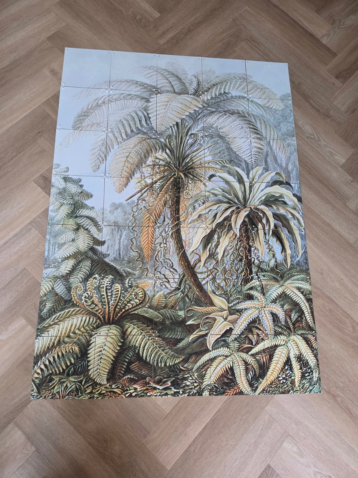 IXXI Wanddecoratie - Botanische Palmen en Varens, Meerkleurig, Ophalen of Verzenden, Zo goed als nieuw, Wandbord of Wandpaneel