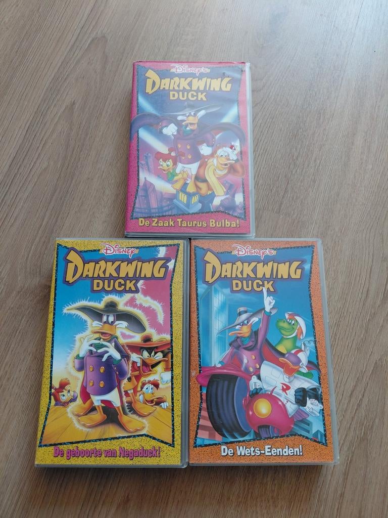 3 Darkwing Duck videobanden Disney., Gebruikt, Tekenfilm, Alle leeftijden, Ophalen of Verzenden