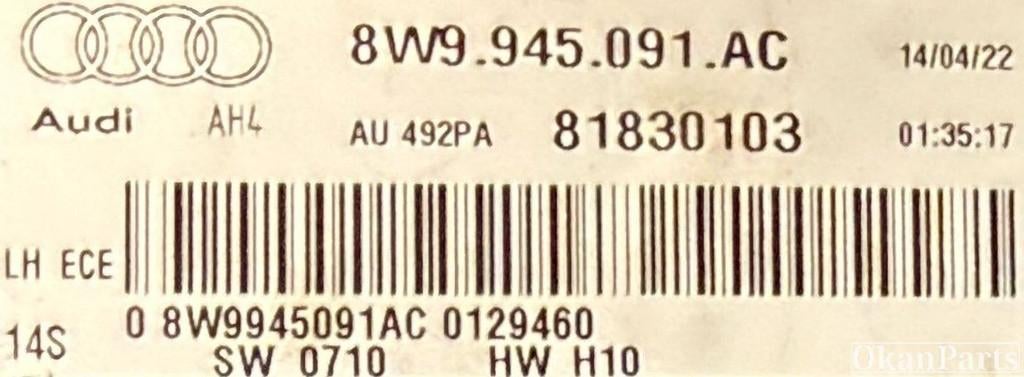 Audi A4 B9 Combi Facelift LED achterlicht links 8W9945091AC, Ophalen of Verzenden, Gebruikt