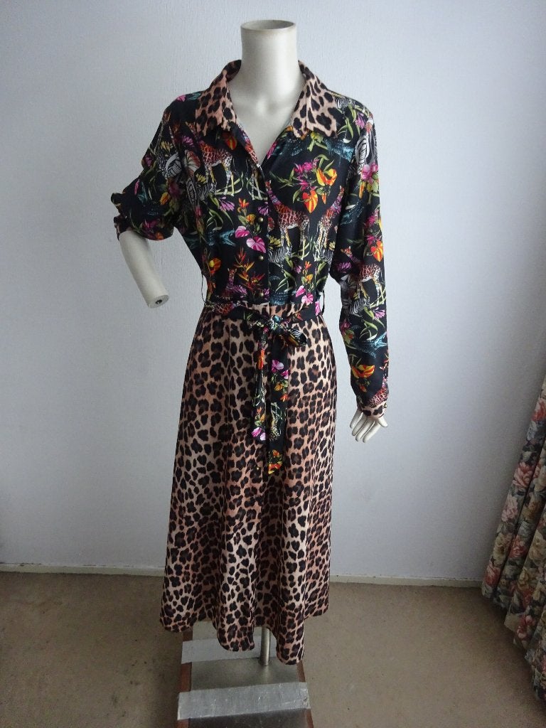 Est 'Seven midi jurk mt XL, Kleding | Dames, Jurken, Maat 46/48 (XL) of groter, Est'Seven, Zo goed als nieuw, Onder de knie