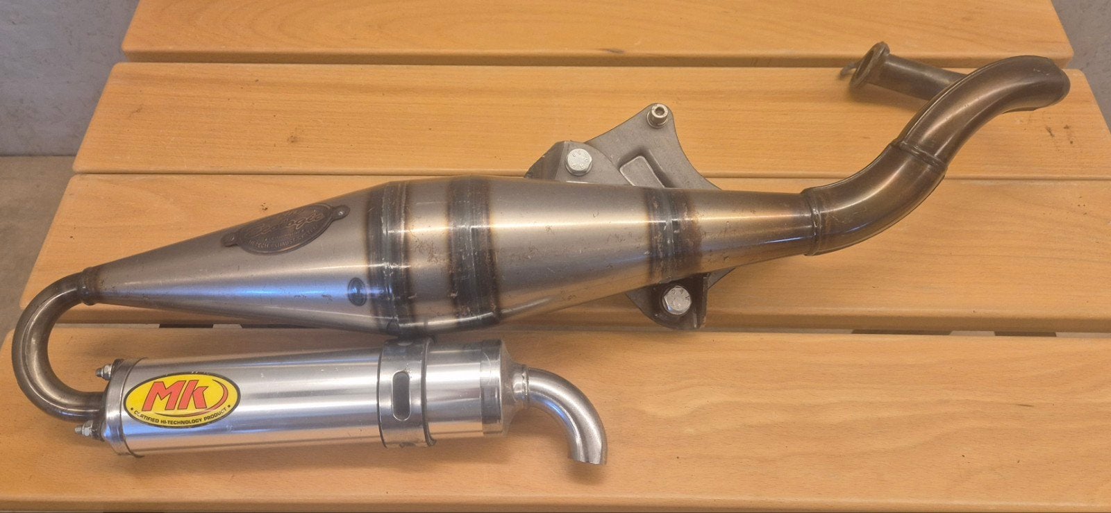 MK Ecologic HandMade sportuitlaat – compleet – 50cc 2-takt, Fietsen en Brommers, Brommers | Tuning en Styling, Ophalen, Metrakit