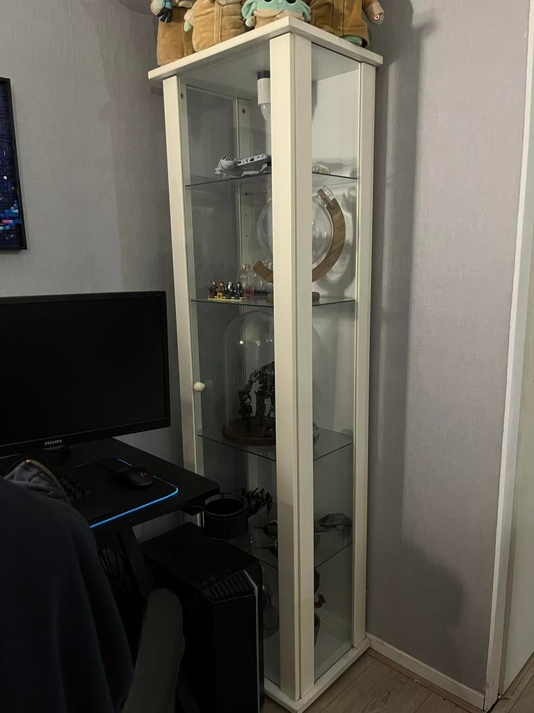 Houten Vitrinekast, Huis en Inrichting, Kasten | Vitrinekasten, Ophalen, Gebruikt, 50 tot 100 cm, 150 tot 200 cm