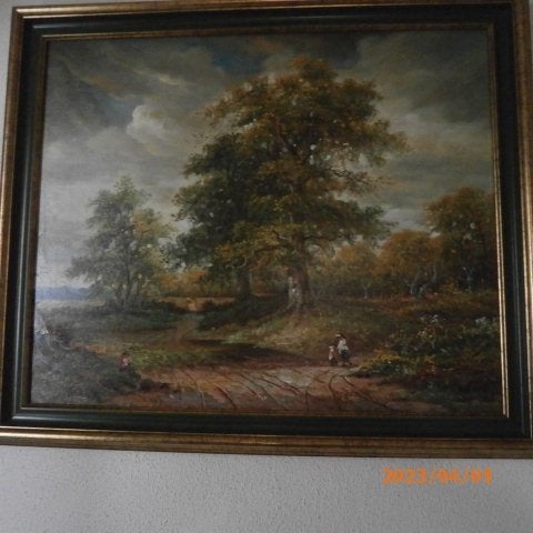 schilderij, Antiek en Kunst, Kunst | Schilderijen | Klassiek, Ophalen, Overige stijlen, Doek, Landschap