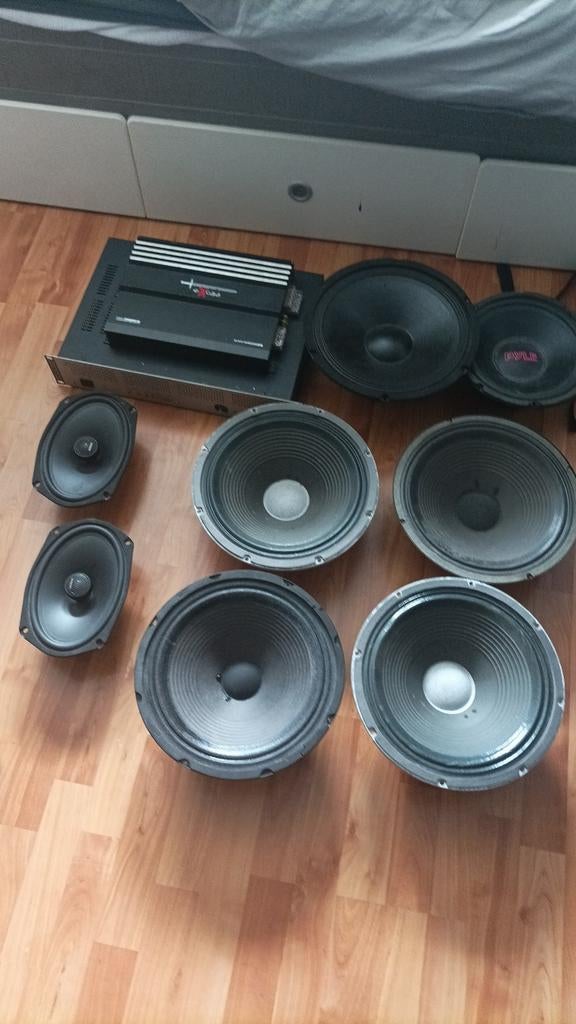 Diverse luidsprekers en versterkers - Audio set, Ophalen, Gebruikt, Overige typen, Overige merken