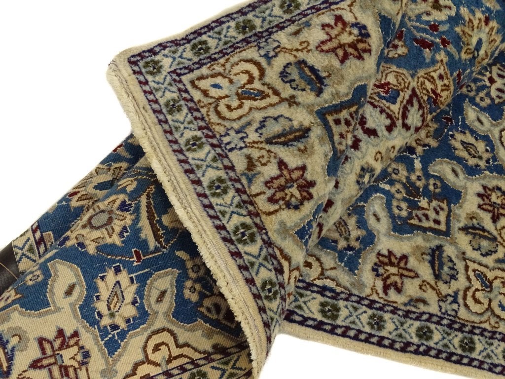 Perzisch tapijt - Nain met Zijde - 150 x 92 cm -Handgeknoopt, Gebruikt, -, Verzenden, -