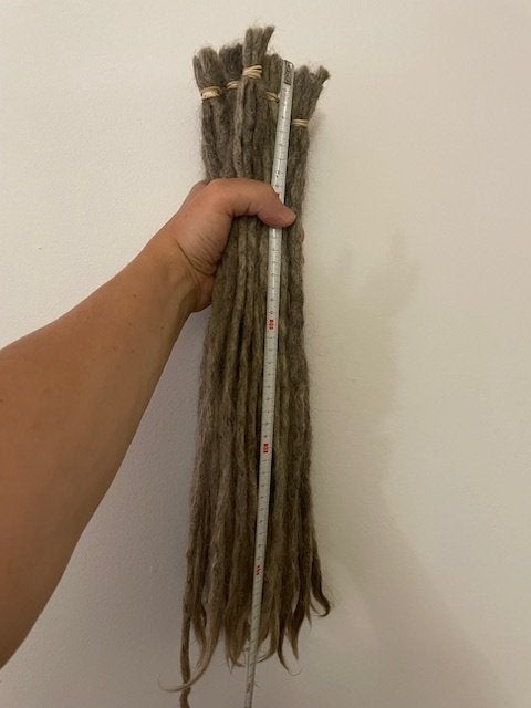 50 Stuks Natuurlijke Menshaar Dreadlocks, Verzenden, Nieuw, Pruik of Haarverlenging