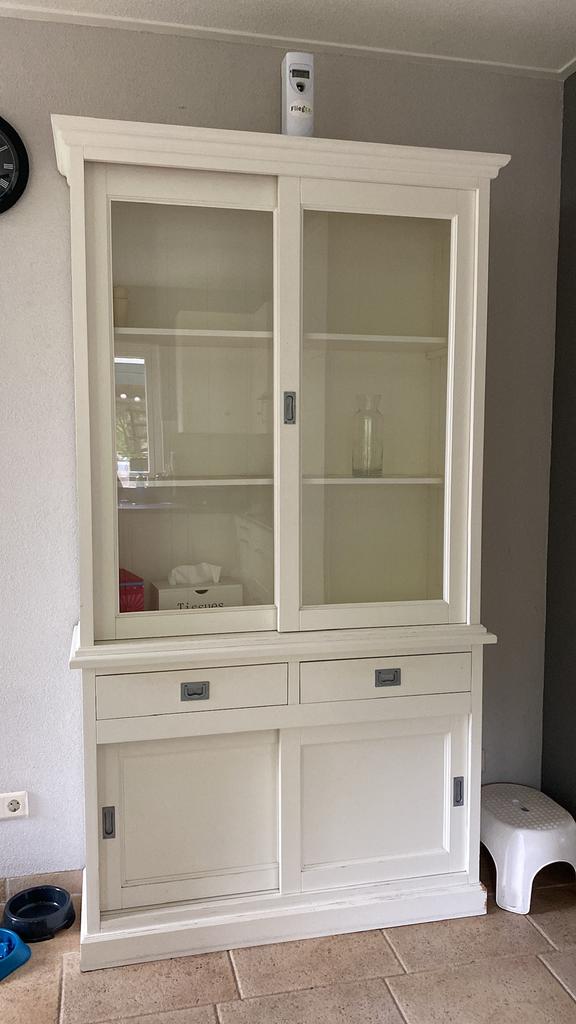 Witte buffetkast, Huis en Inrichting, Kasten | Buffetkasten, Ophalen, Gebruikt, 100 tot 150 cm, 200 cm of meer