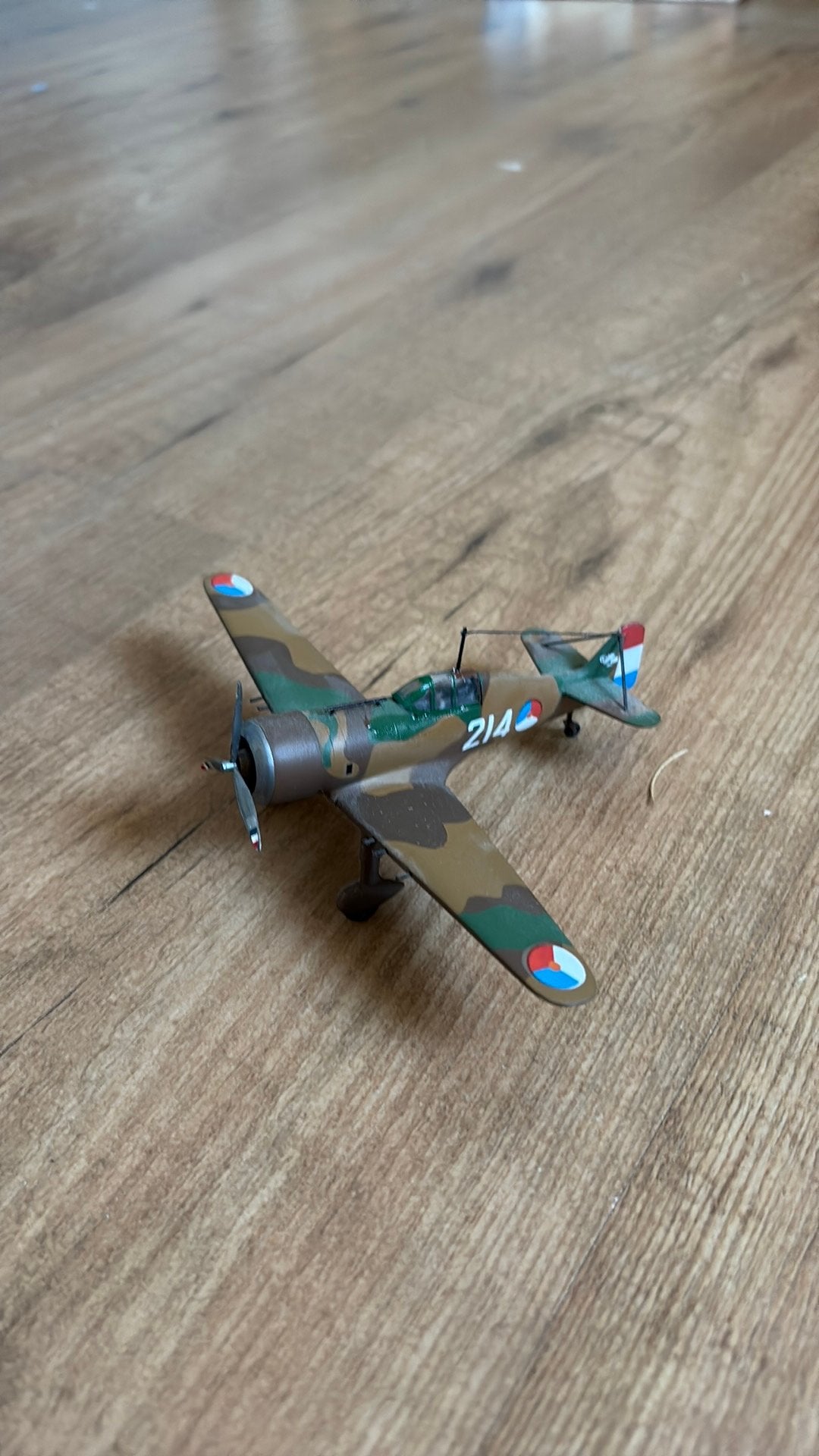 1/72 Fokker D.XXI LVA Luchtmacht KLU schaalmodel gebouwd NLD, 1:72 tot 1:144, Revell, Ophalen of Verzenden, Zo goed als nieuw